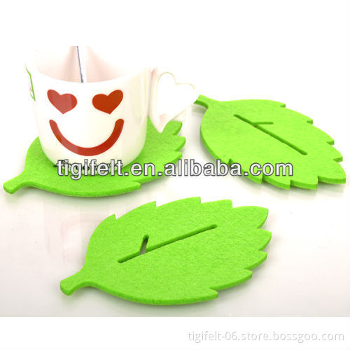 beautiful colored felt coasters in different shapes